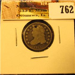 1821 Capped Bust Dime, Good/Fine. Holed.