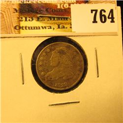 1829 Capped Bust Dime, Fine, slightly discolored.