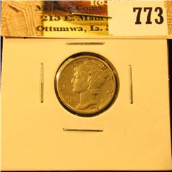 1926 D U.S. Mercury Dime, EF.