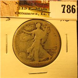 1916 S U.S. Walking Liberty Half Dollar, AG.
