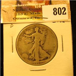 1919 D U.S. Walking Liberty Half Dollar, Good.