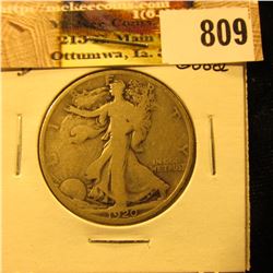 1920 D U.S. Walking Liberty Half Dollar, Good.