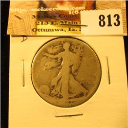 1921 D U.S. Walking Liberty Half Dollar, AG. Key date.