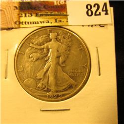 1929 D U.S. Walking Liberty Half Dollar, Fine.