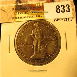 1925 Lexiington/Concord Centennial Commemorative Half Dollar, EF-AU.