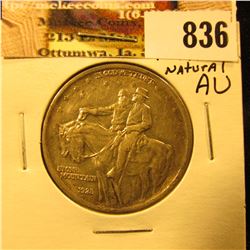1925 Stone Mountain Commemorative Half Dollar, AU with nice natural toning.
