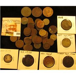 Cull Coin lot: (7) U.S. Large Cents; (32) Indian Head Cents; (2) Two Cent Pieces; (2) Three Cent Nic