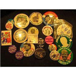 Group of (20) Different Old Pin-backs.  Most are Political.