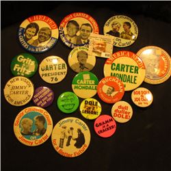 Group of (20) Different Old Political Pin-backs.