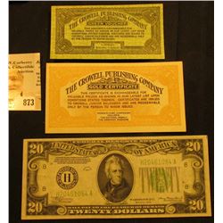 Pair: "Green Voucher" & "Gold Certificate" "The Crowell Publishing Company…Springfield, Ohio", both 