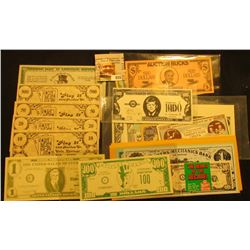 (25) Different pieces of funny money, Show money, & etc.
