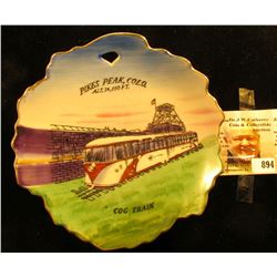 "Hand Painted/ENCO/N.Y.C./Made in Japan" 6" Porcelain Souvenir Plate "Pikes Peak, Colo. ALT. 14,110 
