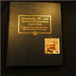 Deluxe Whitman Album with (112) Statehood, DC, and Territorial Quarters 1999 to 2009. All Gem BU.