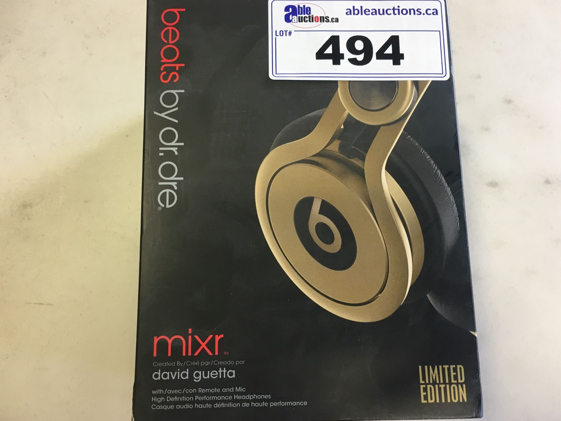 BEAT BY DRE MIX DAVID GUETTA EDITION HEADPHONES - Able Auctions