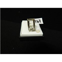 LADIES STERLING SILVER CRYSTAL STONE RING SIZE 4.5