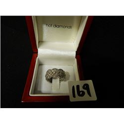 STERLING SILVER FLOWER BAND/SIZE 6.5