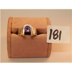 925 STERLING AMETHYST RING SIZE 8