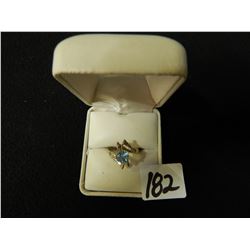 925 STERLING RING BLUE STONE