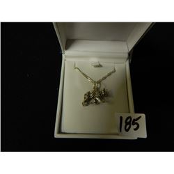 925 STERLING NECKLACE/WITH BEAR PENDANT