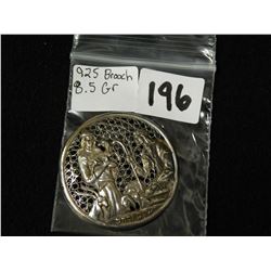 925 TWO SHEPARD WITH LAMB+GOAT BROOCH