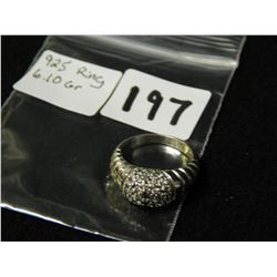 925 RING CRYSTAL CHIPS SIZE 6.5/ 6.10G