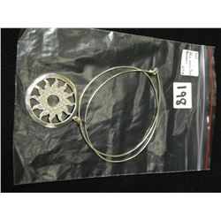 ROUND PENDENT WITH SUN IN CENTRE/48IN CHAIN 12.9G