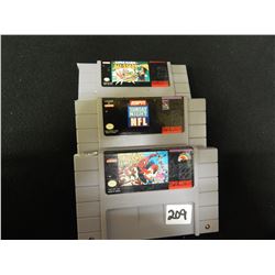 SET OF 3 SUPER NINTENDO GAMES/SIPDER MAN X-MEN ARCADE REVERNGE/ESPN SUNDAMITE NFL/ SUPER MARIO ALL S