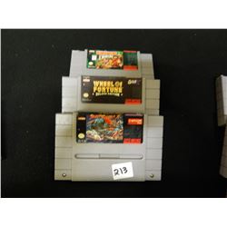 SET OF 3 SUPER NINTENDO GAMES/STREET FIGHTER 2/WHEEL OF FORTUNE DELUXE EDITION/ DONKEY KONG COUNTRY