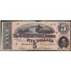 Image 1 : 1864 $5 Confederate States of America Note
