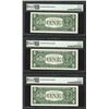 Image 2 : Lot of (3) Consecutive 1957 $1 Silver Certificate Notes PMG Choice Uncirculated