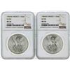 Image 1 : Set of 1983MO-1984MO Mexico 1 Onza Silver Libertad Coins NGC MS66