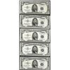 Image 1 : Lot of (5) 1953 $5 Silver Certificate Notes
