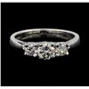 Image 1 : 14KT White Gold 0.50 ctw Diamond Ring
