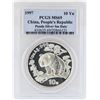 Image 1 : 1997 China 10 Yuan People's Republic Panda Small Date Silver Coin PCGS MS69