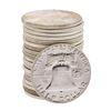 Image 2 : Roll of (20) 1960 Brilliant Uncirculated Franklin Half Dollar Coins