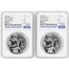 Image 1 : Lot of (2) 2018 Niue $2 Star Wars Stormtrooper Silver Coins NGC MS70 Early Relea