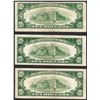 Image 2 : Lot of (3) 1953 $10 Silver Certificate Notes