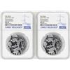 Image 1 : Lot of (2) 2018 Niue $2 Star Wars Stormtrooper Silver Coins NGC MS70 Early Relea