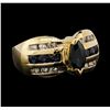 Image 2 : 14KT Yellow Gold 1.00 ctw Sapphire and Diamond Ring