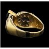 Image 3 : 14KT Yellow Gold 1.00 ctw Sapphire and Diamond Ring