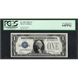 1928A $1 Funnyback Silver Certificate Note Fr.1601 PCGS Very Choice New 64PPQ