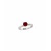 Image 2 : 14KT White Gold 2.84 ctw Round Cut Red Ruby Diamond Engagement Bridal Set