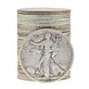 Image 1 : Roll of (20) Assorted Date Walking Liberty Half Dollar Coins Circulated
