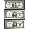 Image 1 : Lot of (3) Consecutive 1957 $1 Silver Certificate STAR Notes Uncirculated