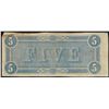 Image 2 : 1864 $5 Confederate States of America Note