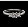 Image 1 : 14KT White Gold 0.50 ctw Diamond Ring