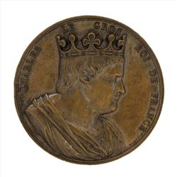 1839 Charles Le Gros King of France Bronze Medal