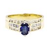 Image 2 : 14KT Yellow Gold 0.83 ctw Sapphire and Diamond Ring