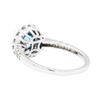 Image 3 : 18KT White Gold 2.09 ctw Blue Zircon and Diamond Ring