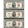 Image 1 : Lot of (3) 1953A $5 Legal Tender Notes